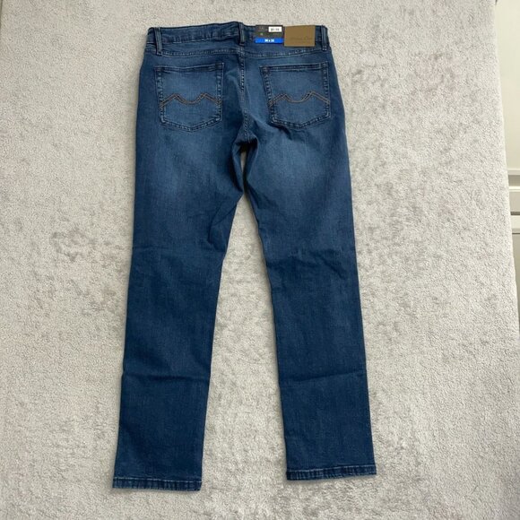 NWT Urban Star Mens Stretch Slim Fit Jeans 36x32 Blue  M0116 - Picture 2 of 6